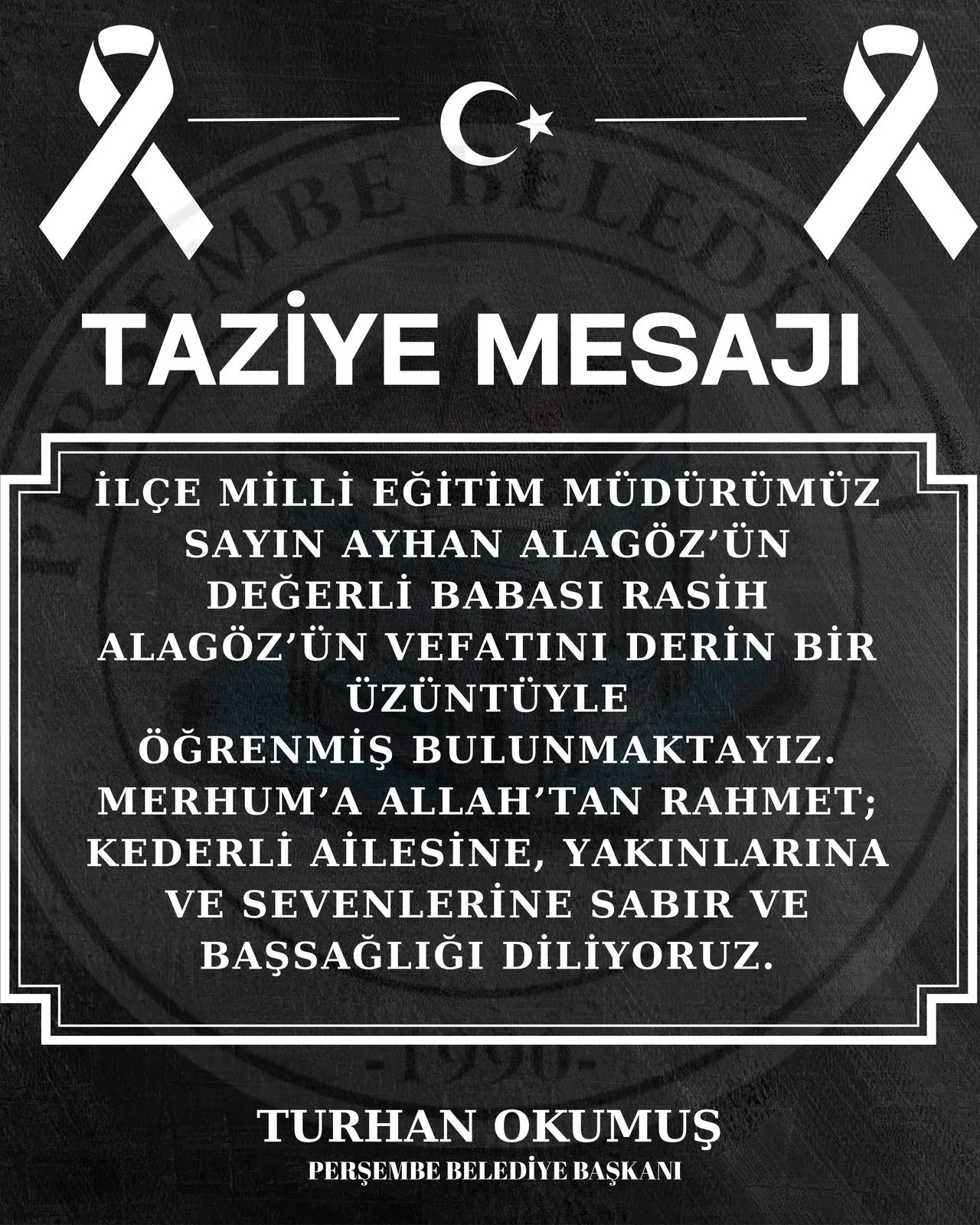 TAZİYE MESAJI