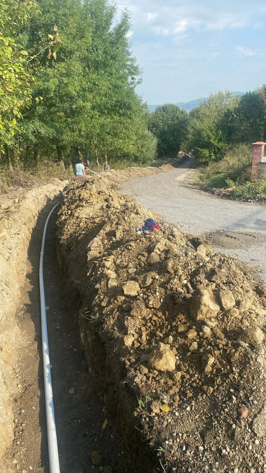 SARIKADI-RAMAZANKADI 1.500 METRELİK SU HATTI DÖŞEME İŞLEMİ