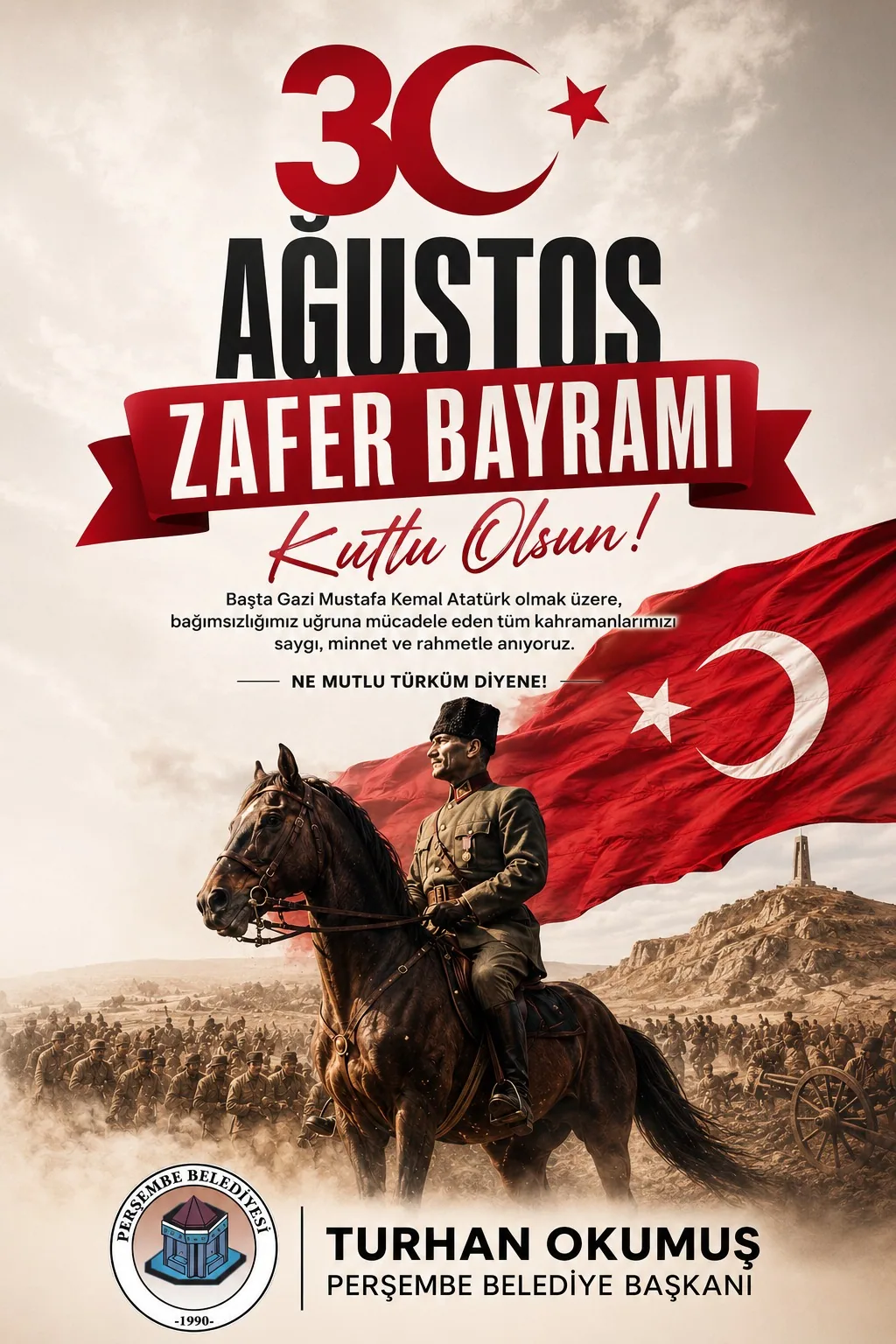 30 AĞUSTOS ZAFER BAYRAMINIZ MÜBAREK OLSUN