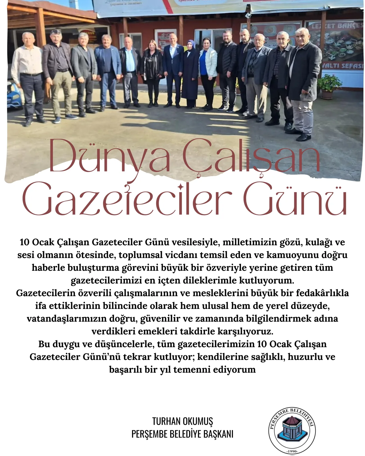 DÜNYA ÇALIŞAN GAZETECİLER GÜNÜ KUTLU OLSUN